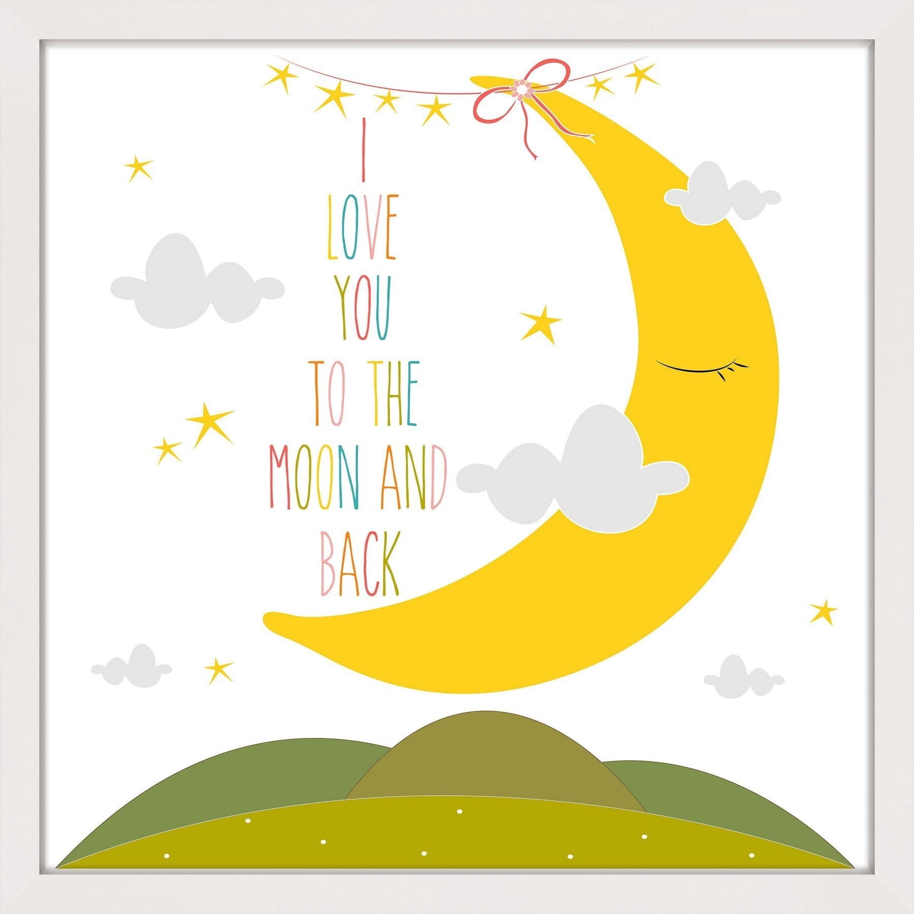 Marmont Hill "Sleepy Moon" by Karen Zukowski Framed Painting Print