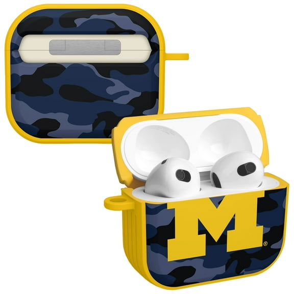 Michigan Wolverines Camo HDX Case Cover Compatible with Apple AirPods Gen 3 by Affinity Bands