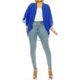 thumbnail image 4 of MOA Collection Women's Plus Size Casual Cardigan Loose Fit Soft Draped Kimono Sleeve, 4 of 6