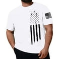 thumbnail image 2 of Men's 4th of July Shirt American Flag Short Sleeve T-Shirt White,6XL, 2 of 4