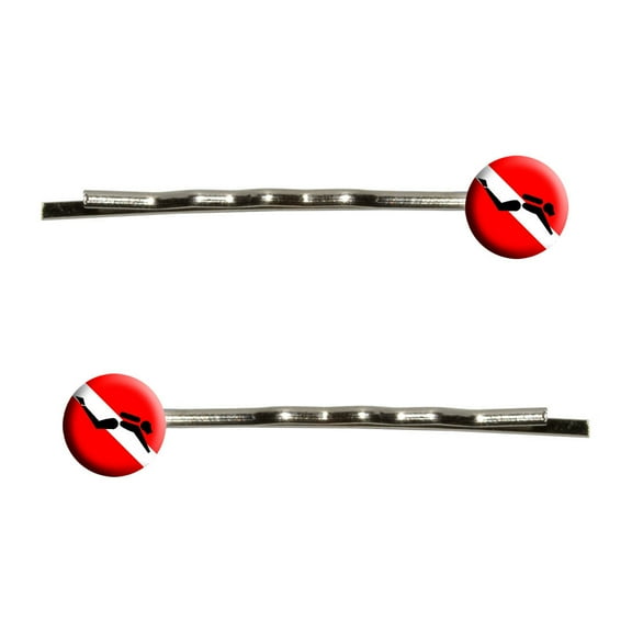 Diving - Scuba with Scuba Symbol Bobby Pin Hair Clips