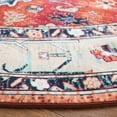 thumbnail image 3 of SAFAVIEH Tucson Otis Traditional Machine Washable Area Rug, Beige/Blue, 4' x 4' Round, 3 of 9