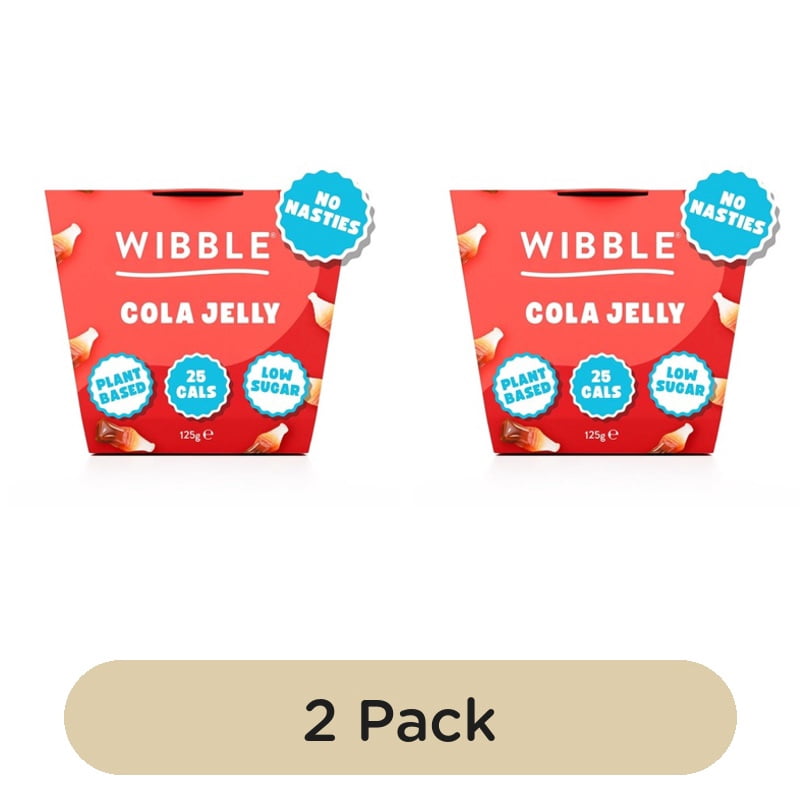Wibble Plant-based Cola Jelly Pot 125g, British Import (Pack of 2)