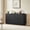 4 Door-Black, variant on 63" Sideboard Buffet Cabinet with Storage, Modern 4-Door Buffet Table with Curved wave Design, Large Coffee Bar Cabinet for Dining Room, TV Stand,Kitchen, Entryway, Oak