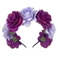 thumbnail image 2 of batmeuy Imitation Rose Flower Headband Retro Fake Flower Decor Crown Headband Women Headpiece Hair Hoop Party Decor, 2 of 2