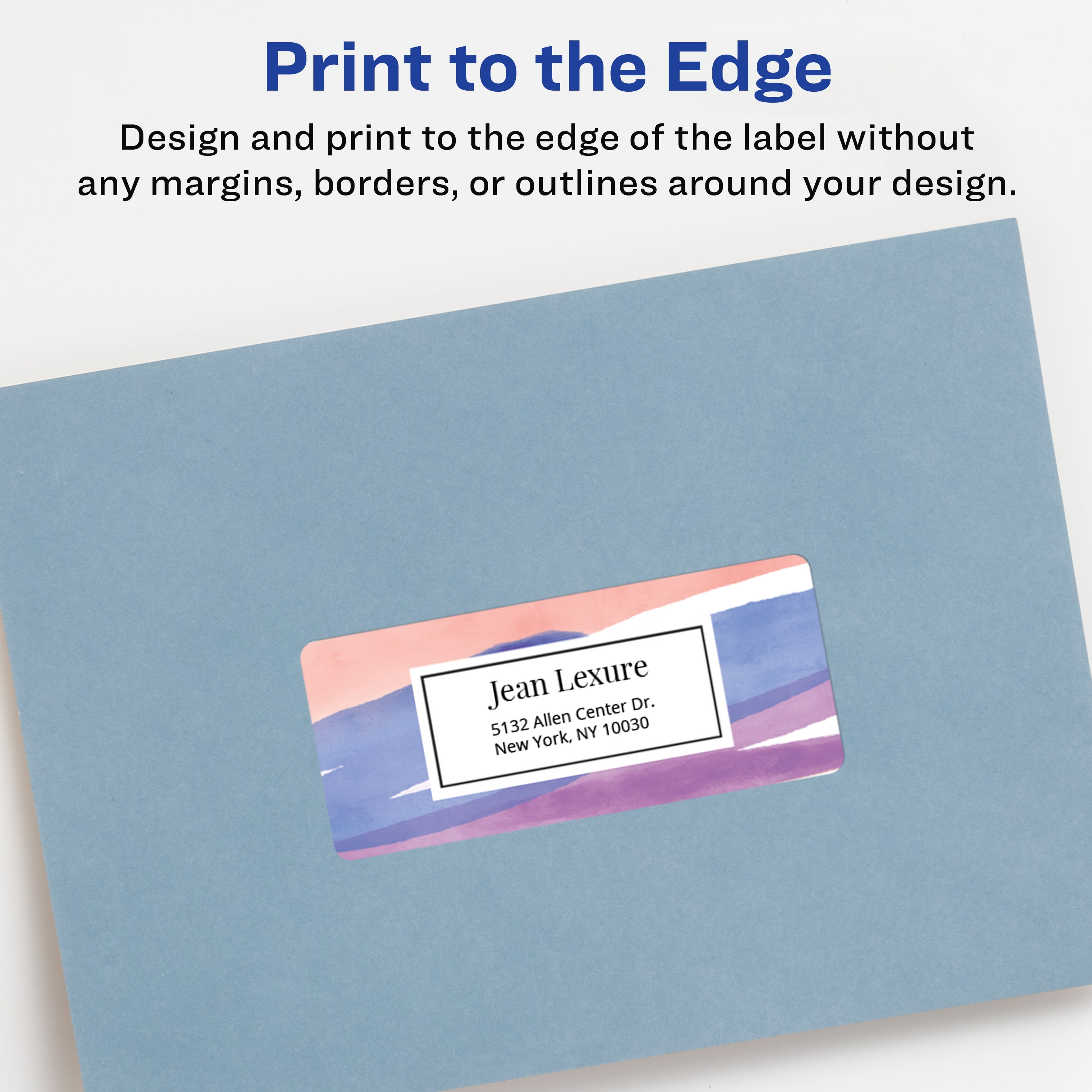 Avery Matte White Rectangle Labels, 1" x 3", 400 Labels