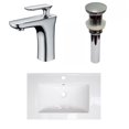 thumbnail image 1 of American Imaginations 24-in. W 1 Hole Ceramic Top Set In White Color - Overflow Drain Incl. AI-30013, 1 of 1