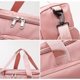 thumbnail image 5 of Bolsa de deporte, bolsa de viaje para mujeres y hombres de gran capacidad con compartimento para zapatos, bolsillo húmedo y funda para carrito, bolsa de fin de semana ligera y portátil, Fitness Pink, 5 of 5