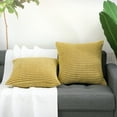thumbnail image 2 of Unique Bargains 2-Pack 3D Corduroy Decorative Throw Pillow Covers Yellow 26" x 26", 2 of 8