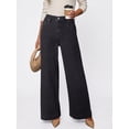 thumbnail image 4 of Sundazz Womens Wide Leg Jeans Fleece Stretchy High Waisted Jeans Baggy Soft Denim Pants with Pockts, 4 of 9