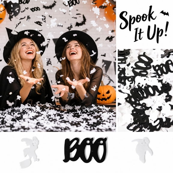 Halloween Confetti, Spooky Halloween Decor, Halloween Ghost Decor, Indoor Halloween Table Decor, Halloween Party Decorations for Adults, Halloween Trunk Or Treat Decorations,