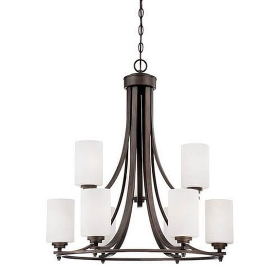 7259-RBZ-Millennium Lighting-Bristo - 9 Light Chandelier-29 Inches Tall and 25.5 Inches Wide-Rubbed Bronze Finish
