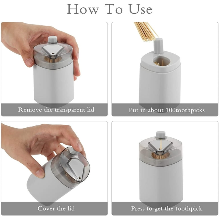 Toothpick Holder Dispenser, Pop-Up Automatic Toothpick Dispenser for  Kitchen Restaurant Thickening Toothpicks Container Pocket Novelty, Sturdy  Safe Container Toothpick Storage Box(3pcs ) 