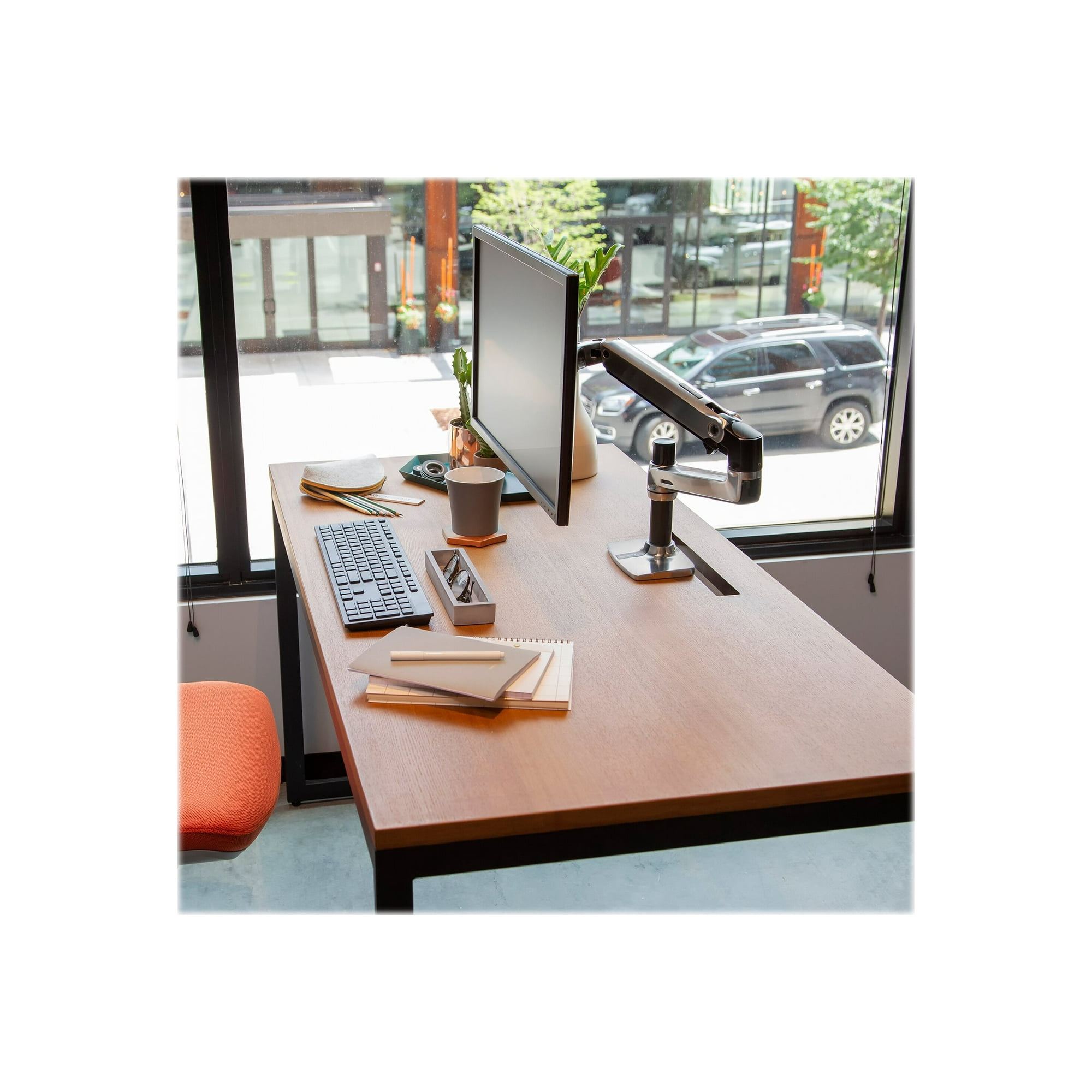 Ergotron LX - Mounting kit (articulating arm, desk clamp mount, extension  adapter, grommet-mount base, 7