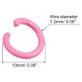 thumbnail image 2 of Unique Bargains Open Jump Rings, 10mm Colorful O-ring Connectors for DIY Crafts Jewelry Making, Carbon Steel, Pink, 200Pack, 2 of 5