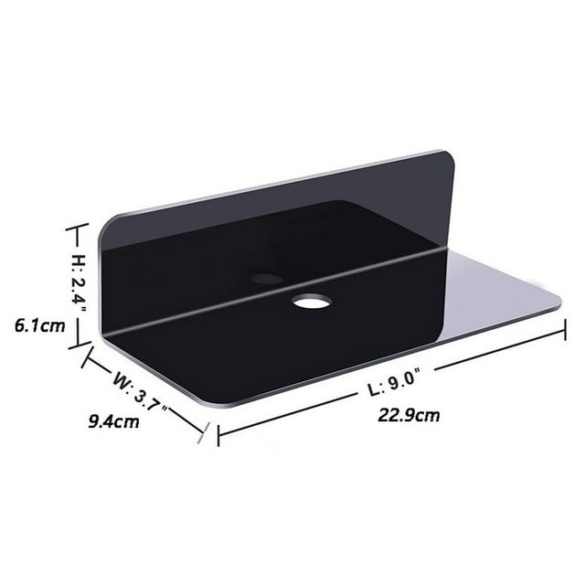 FOMIYES 4Ud Estantes Flotantes Adhesivos Negro Para Pared Sin Taladro Estantes Pequeños Para Y Dormitorio