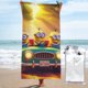 thumbnail image 1 of Toalla de baño Minions, toalla de playa de microfibra de secado rápido, toalla de baño de gran tamaño a prueba de arena para adultos y niños, accesorios de playa para viajes y campamentos para, 1 of 8