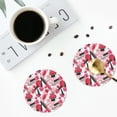 thumbnail image 4 of Gaeub Makeup Print 4 Pcs Leather Coasters for Drinks ,Drink Coasters Sets,Drink Table Cup Coasters for Living Room Kitchen Coffee Decor-Round Shape, 4 of 6