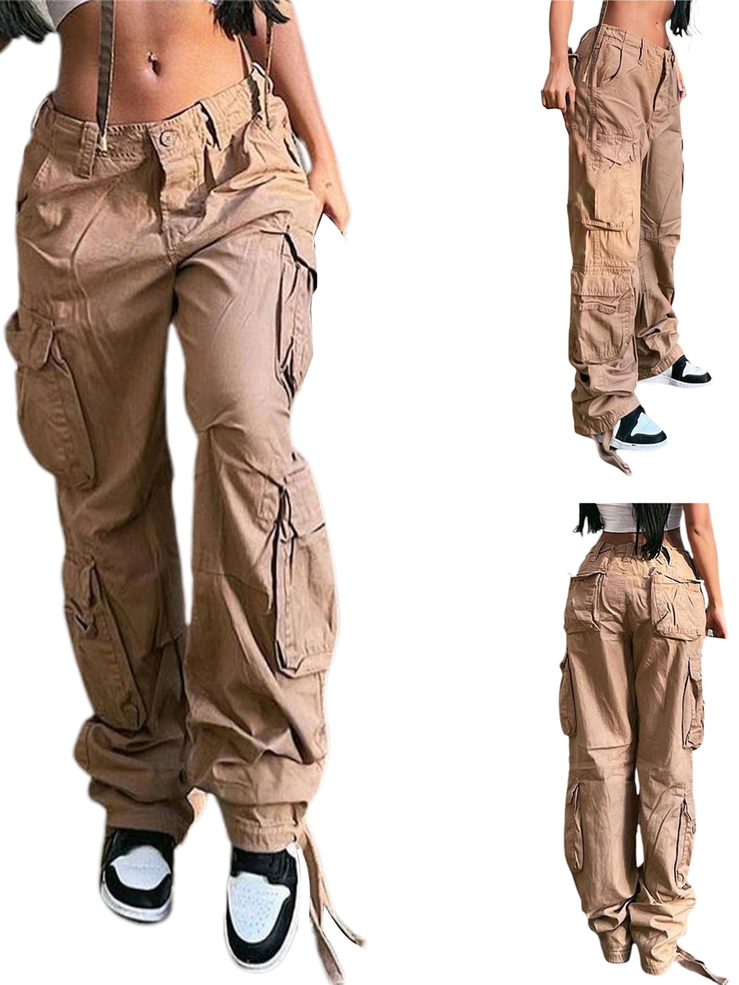 Women's Solid Color High Waist Carrot Pants Tapered Cargo Loose  Casual Harem Trousers : Clothing, Shoes & Jewelry