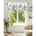 thumbnail image 4 of Fall Thanksgiving Kitchen Valances for Windows Teal Blue White Pumpkins Leaf Flower Valance Curtains&nbsp; for Kitchen /Living Room/Bedroom/ Bathroom Decor, 42"x12 " ,Rod Pocket 1 Panel, White, 4 of 7