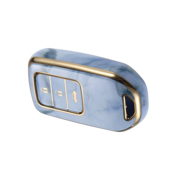 Key Fob Cover Case TPU 3 Button Remote Keyless Smart Key Fob Case for Honda CR-V 2015 Blue