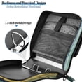 thumbnail image 5 of Water-Resistant 3-Ring Binder Organizer with Multiple Pockets Zipper Binder Bag for Office Black Cat Walking Fields, 5 of 8