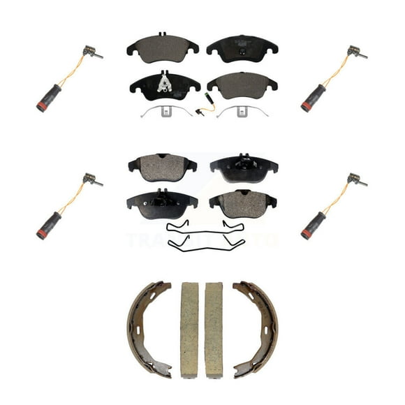 TEC Front Rear Ceramic Disc Brake Pads and Extra Wear Sensors Kit (7Pc) for Car Mercedes-Benz C300 C350 E350 E550 E400 C250 KTW-101811