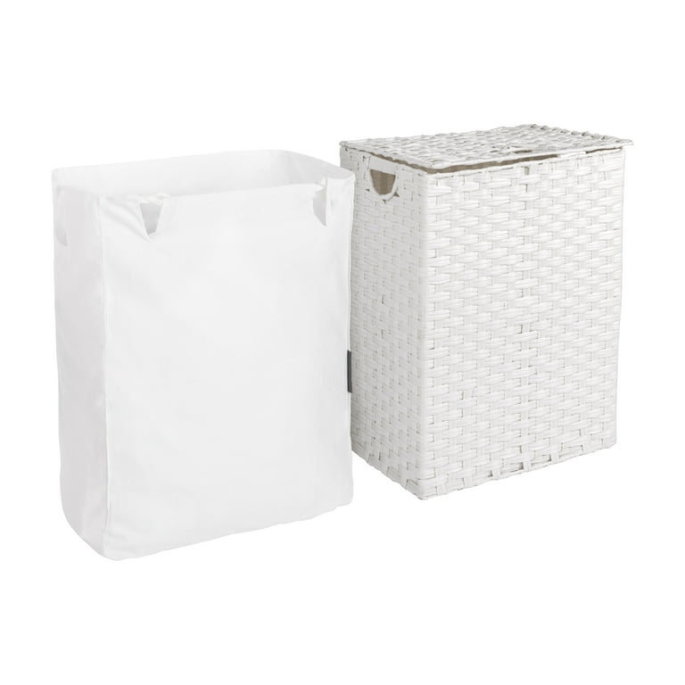 Seville Classics Premium Handwoven Portable Laundry Bin Basket