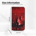 thumbnail image 2 of Leather Thin Slim Wallets for Women Men - Abstract Red Textured Canvas Clutch Card Wallet for Women Men with Zipper, 2 of 7