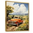 thumbnail image 2 of Designart "Yellow Pickup Truck Golden landscapes II" Pickup Truck Floater Framed Canvas Art Print, 2 of 7