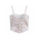 thumbnail image 2 of Bustier de encaje, camisola corta ajustable, top corto de encaje, corsé para mujer, artesanía excepcional, 2 of 9