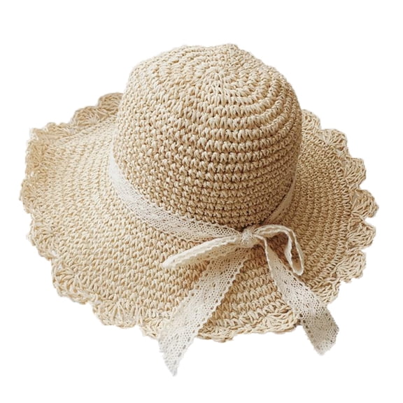 SHILINLANG Summer Beach Sun Straw Hats for Women Wide Brim Packable Travel Bucket Hats UPF 50