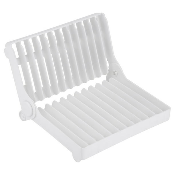 Escurridor de platos, escurridor de platos de plástico plegable para cocina casera, escurridor de platos resistente y duradero