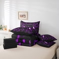 thumbnail image 4 of Video Game 7 Pieces Bed in a Bag Full, Purple Room Decoration for Teen , Black Reversible, 4 of 5