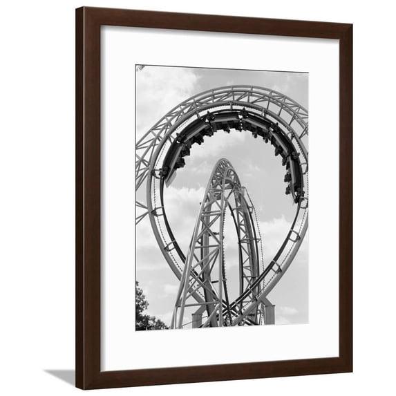 1970s Roller Coaster Amusement Park Ride, Framed Art Print Wall Art Sold by Art.Com