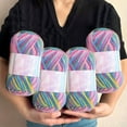 thumbnail image 4 of YIMWNYI Cotton Yarn for Knitting and Crocheting, 426FT Multicolor Tie Dye Yarn, Soft and Durable Yarn for Baby Blankets, Garments, and Crafts, Versatile Cotton Craft Yarn in Bright Colors, 4 of 7