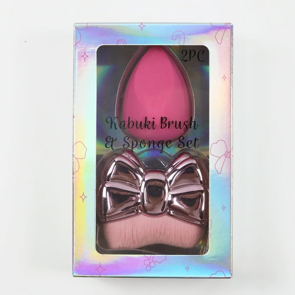 Kabuki Brush And Sponge Set;Unbranded;Pink;
