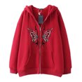 thumbnail image 1 of Sudadera con capucha oscura hip-hop gótica Harajuku Y2k con cremallera para hombres y mujeres, chaqueta deportiva informal Harajuku, 1 of 5