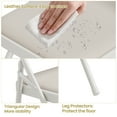 thumbnail image 3 of Sillas Plegables Tapizadas (Juego de 4) – Asiento Cómodo de Piel Sintética, Marco de Metal Resistente, Patas con Protector, Ideales para Sala, Comedor, Terraza o Uso en Exterior, 3 of 13