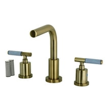 Kingston Brass FSC895KPSAB Verona Widespread Bathroom Faucet with Brass Pop-Up, Antique Brass