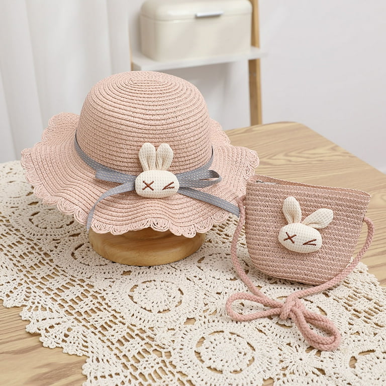 baby girl sun hat toddler girls cartoon flower sunshade hat straw