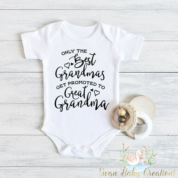 Baby Announcement Clothes To Great Grandma, First Great Grandchild Pregnancy Announcement Clothes, Cute Grandchild Grandbaby Reveal Cute Baby Onesie, BABY BODYSUIT LAT 4424