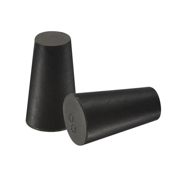 Uxcell 10mm to 15mm Solid Rubber Tapered Plug for Lab Home Black 30 Pack
