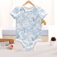 thumbnail image 6 of joogoo Cherry Blossom Blue Pattern Baby Bodysuits Short Sleeve Cotton Onesies Clothes 18Months, 6 of 6