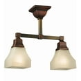 thumbnail image 4 of Meyda Tiffany 129083 Bungalow 2 Light 16" Wide Semi-Flush Linear Ceiling Fixture - Copper, 4 of 7
