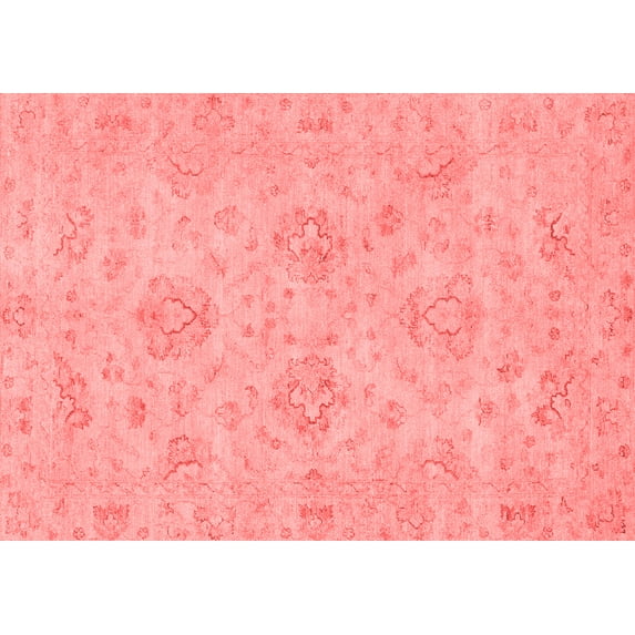 Ahgly Company Indoor Rectangle Abstract Red Modern Area Rugs, 2' x 4'