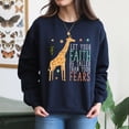 thumbnail image 4 of EcoLoom Let Your Faith Be Taller Than Your Fears Giraffe Long Sleeve Unisex Midweight Crewneck Sweatshirt, 4 of 4