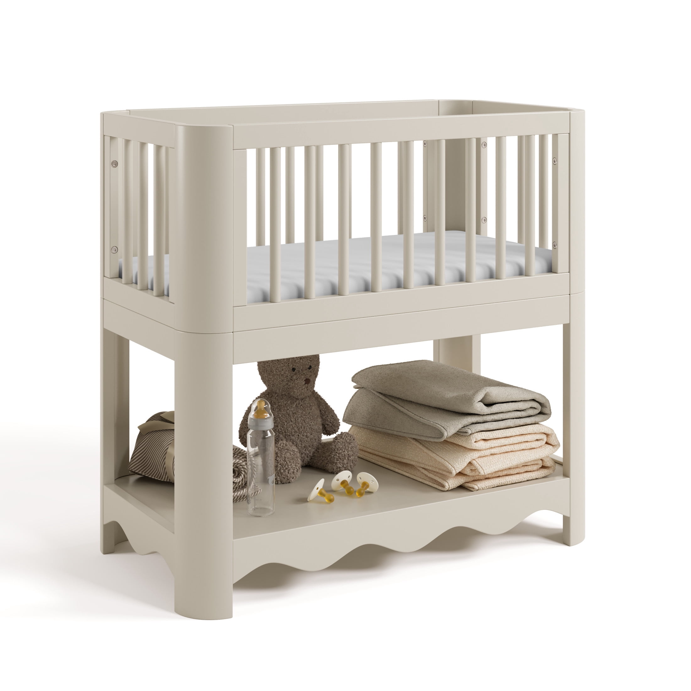 Storkcraft Casablanca 3-in-1 Convertible Bassinet, Frosted Oat