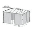 thumbnail image 3 of Palram - Canopia Martinique 4300 10' x 14' Gazebo Netting Set - 4 Piece, 3 of 5