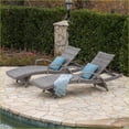 thumbnail image 2 of Outdoor Chaise Lounge Chairs 2-Piece, Slate Gray Rattan Wicker | Slate Gray | Rattan, 2 of 14